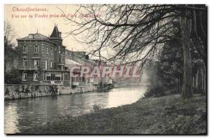 Postcard Old Chaudfontaine View Vesdre taken Kursaal Park