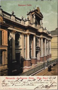 Argentina Buenos Aires Suprema Corte Vintage Postcard C073