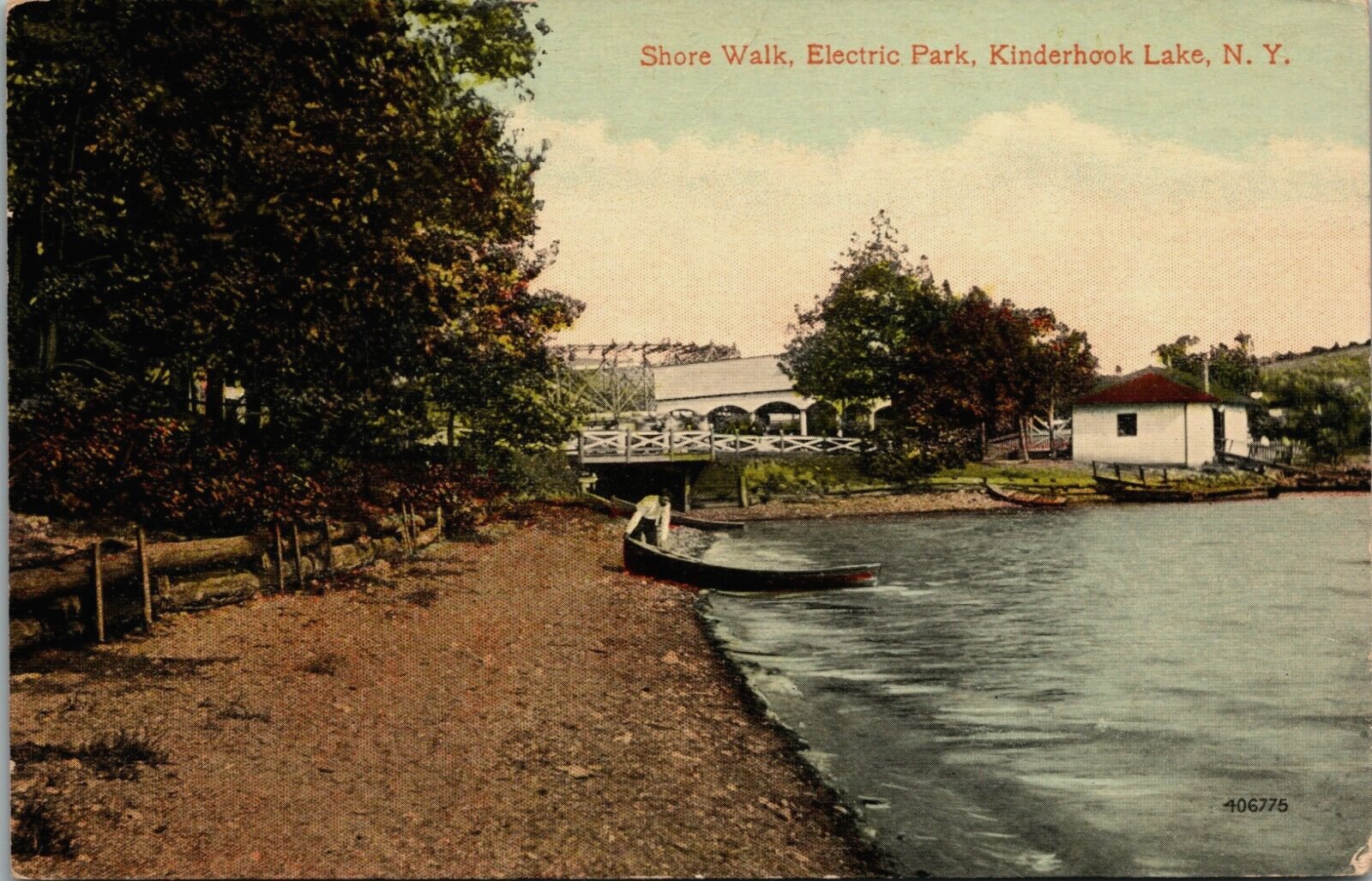 Kinderhook Lake New York Shore Walk Electric Park Row Boats 29