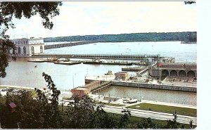 Postcard POWER PLANT SCENE Keokuk Iowa IA AJ4486