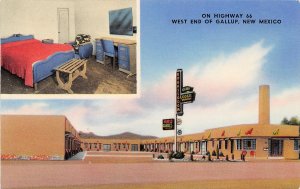 The Ambassador Motel US Route 66 Gallup New Mexico chrome postcard