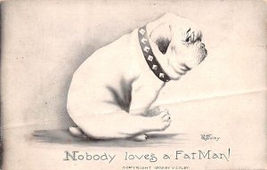 Artist V. Colby Nobody loves a Fat Man Writing on back 