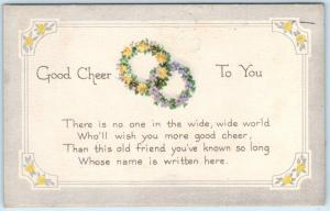 ARTS and CRAFTS   Gibson Art  GOOD CHEER TO YOU  1923   Postcard