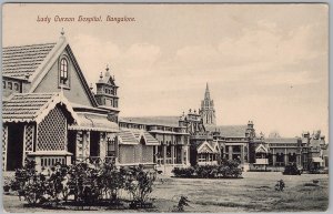 Bangalore India Postcard Lady Gurzon Curzon Hospital Bengaluru H83