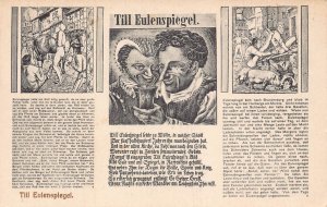 L171 Germany Till Eulenspiegel Clown Legend Fairy Tale vintage postcard