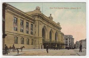 New York Central Railroad Depot Albany New York 1914 postcard