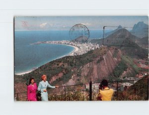 Postcard Magnificent harbor and Copacabana beach, Rio de Janeiro, Brazil