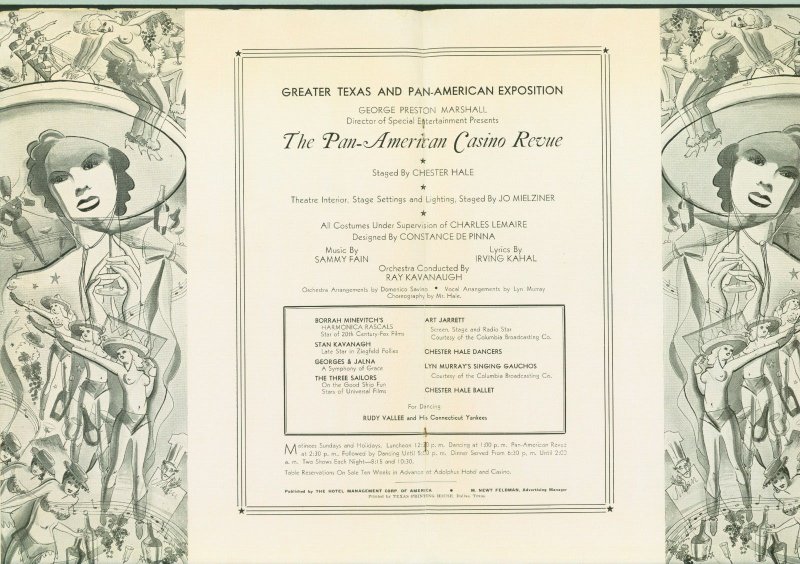Pan American Casino Revue Program 1937 Greater Texas & Pan-American Exposition