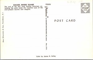 Postcard BOAT SCENE Galille Rhode Island RI AM4395