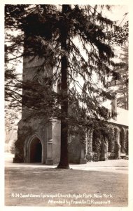 Vintage Postcard St. James Episcopal Church By Franklin Roosevelt Hyde Park NY
