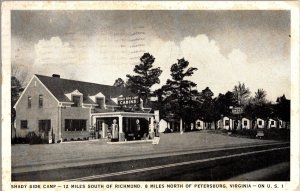 Shady Side Camp, Restaurant, Near Richmond VA c1938 Vintage Postcard P65