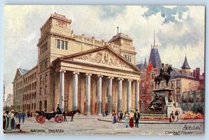 Germany Postcard Aachen Theater c1910 Antique Unposted Oilette Tuck Art