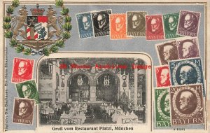 German Royalty, Bavaria Prince Ludwig III on Stamps, Munich Restaurant Platzl
