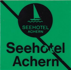 Germany Achern Seehotel Achern Vintage Luggage Label sk3440