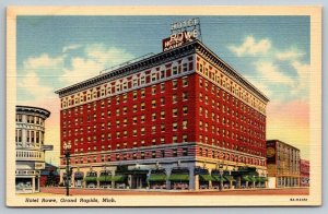 Hotel Rowe  Grand Rapids  Michigan   Postcard