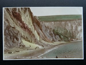Isle of Wight ALUM BAY Coloured Sands - Old RP Postcard