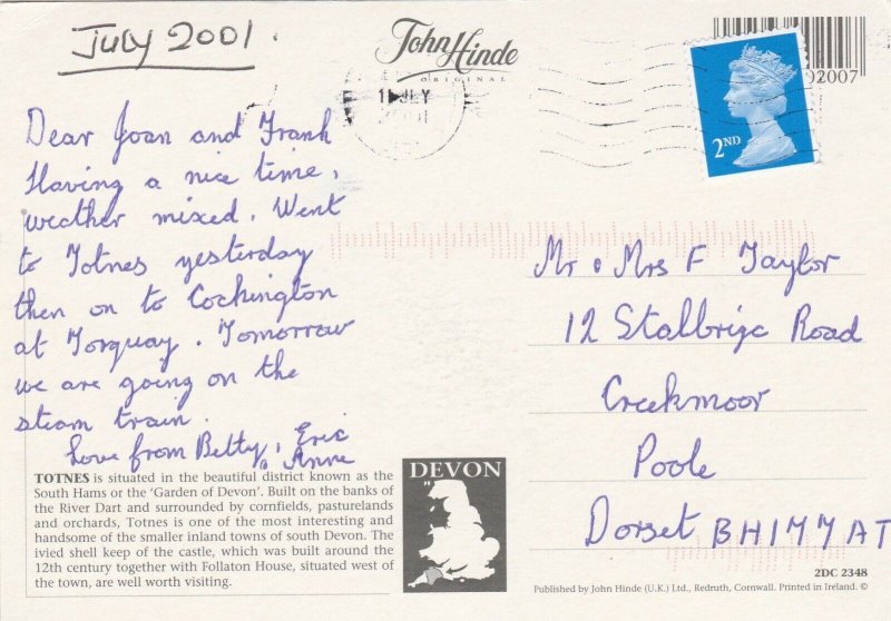 TOTNES, Devon - Vintage POSTCARD