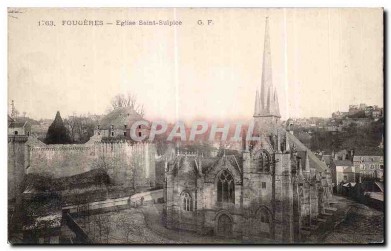 Old Postcard Fougeres Saint Sulpice Church