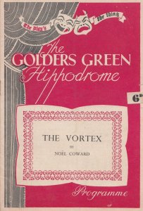 The Vortex Noel Coward Drama Golders Green Theatre Programme