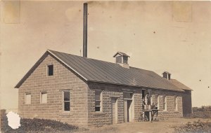 J50/ Interesting RPPC Postcard c1910 Creamery Building Occupational Men 200