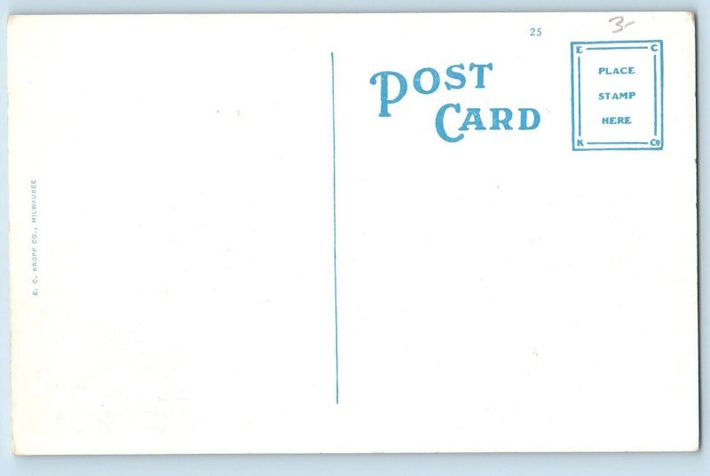 Columbia Missouri MO Postcard Bible College Building Exterior Trees 1920 Antique