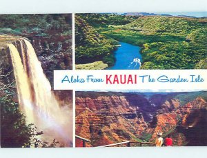 Chrome WATERFALL SCENE Kauai Hawaii HI AG3795@