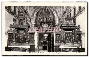 Spain Espana Miraflores Old Postcard Interior de la iglesia