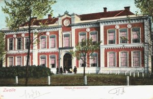 Netherlands Zwolle Hooge Burgerschool Vintage Postcard 03.79