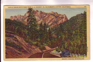 Castle Crags State Park, Highway 99, Sacramento Canyon, California, Used 1953