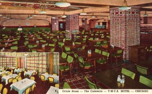 Vintage Postcard Oriole Room Cafeteria Ymca Hotel Wabash Ave. Chicago Illinois