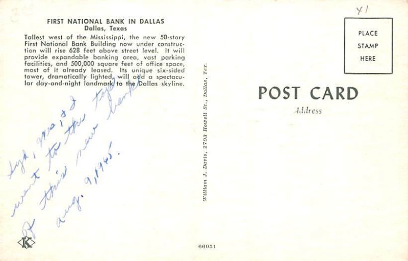 First National Bank - Dallas, Texas TX  