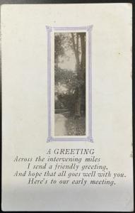 Postcard Used “A Greeting...” Tree OK LB