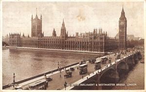 uk33817 ouses of parliament and westminster bridge london real photo uk