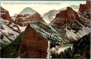 Postcard MOUNTAIN SCENE Canadian Rockies Alberta AB AO0126