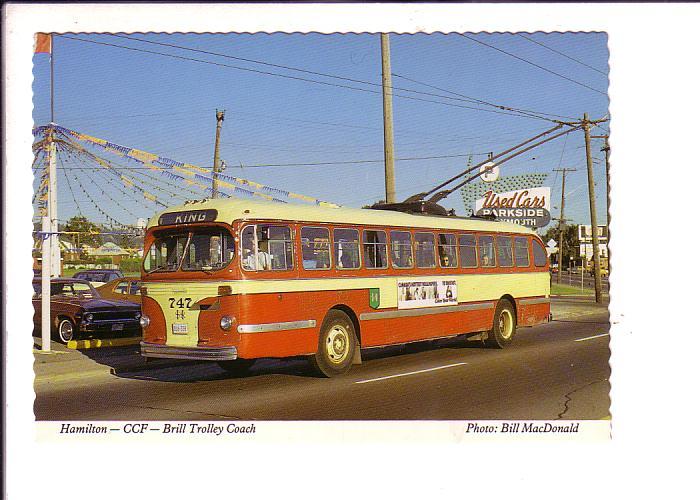 Street Railway, Brill Trolley Bus Coach, Hamilton, Parkside Ontario,