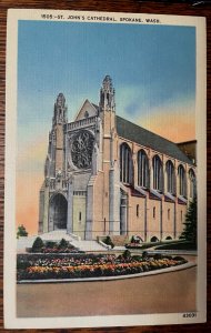 Vintage Postcard 1930-1945 Cathedral of St. John,  Spokane, Washington (WA)