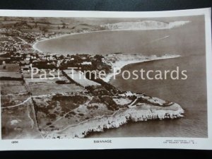 Dorset AERIAL VIEW of SWANAGE - Old RP Postcard by Aero Pictorial Ltd 1206