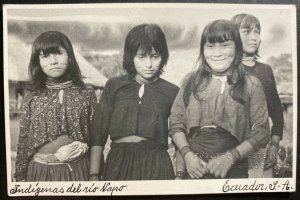 Mint Ecuador Real Picture Postcard RPPC Napo Girls Indian Native