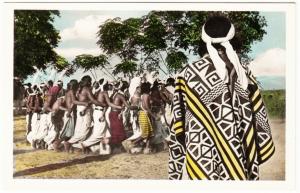 Paraguay Indians Natives Dance 1950s Real Photo Postcard