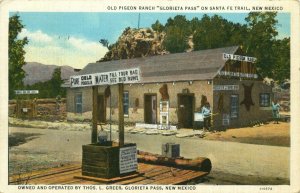 1935 Old Pigeon Ranch, Glorieta pass on Santa Fe Trail, New Mexico Postcard