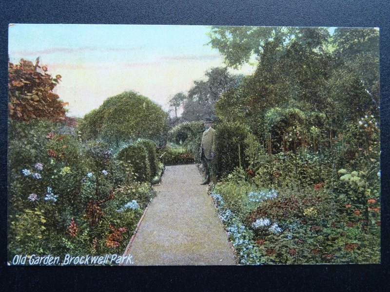 London Parks OLD GARDEN, BROCKWELL PARK - Old Postcard by J.W.B. 307