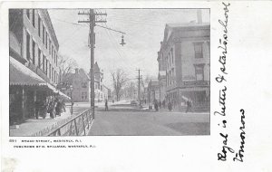 Broad Street Westerly Rhode Island Mailed 1905 Undivided Back