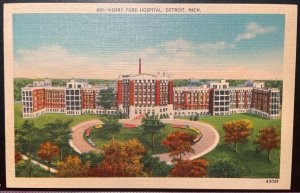 Vintage Postcard 1930-1945 Henry Ford Hospital, Detroit, Michigan (MI)