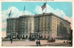 Boston Massachusetts MA, In Front Copley Plaza Hotel Building, Vintage Postcard