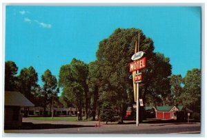 c1950's Sunset Motel Roadside Evanston Wyoming WY Unposted Vintage Postcard
