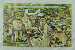 Clipper Ship over Miami, Florida Vintage Postcard F71 