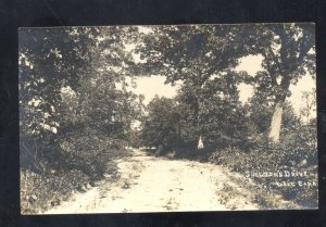 RPPC LIBERTYVILLE ILLINOIS LAKE EARA SHELDON'S DRIVE VINTAGE REAL PHOTO POSTCARD