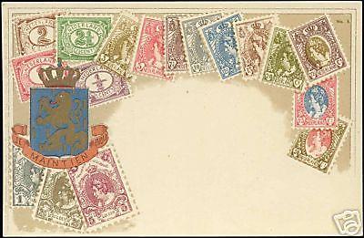 Netherlands, STAMP Postcard, Coat of Arms (ca. 1910)