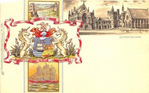 Heraldic Bristol Clifton College Raphael Tuck Postcard