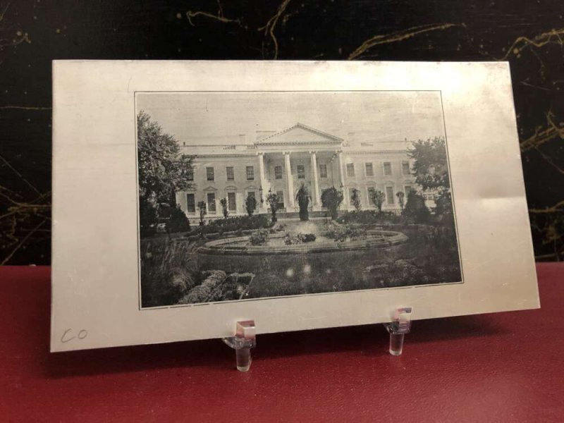 Washington DC White House Novelty Metal Vintage Postcard AA29289